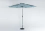 Outdoor Market Crystal Blue 9' Umbrella With Base - Signature