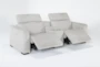 Chanel Grey 3 Piece 91" Power Reclining Console Loveseat With Power Headrest - Side
