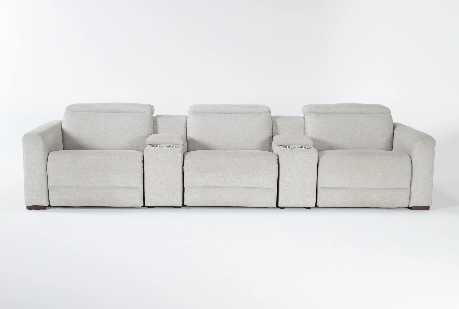 Chanel Grey 132 6 Piece Power Reclining Modular Sectional with