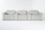 Chanel Grey 135" 5 Piece Power Reclining Modular Home Theater Sectional with Power Headrest & USB - Signature