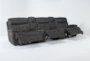 Denali II Charcoal 143" 5 Piece Power Reclining Modular Home Theater Sectional with Power Headrest & USB - Side