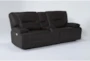 Marcus Chocolate 3 Piece 95" Power Reclining Console Loveseat With Power Headrest & Usb - Side