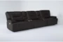 Marcus Chocolate 5 Piece Home Theater 108" Power Reclining Sofa With Power Headrest & Usb - Signature