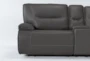 Marcus Grey 3 Piece 95" Power Reclining Console Loveseat With Power Headrest & Usb - Side