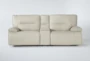 Marcus Oyster 95" 3 Piece Power Reclining Modular Console Loveseat with Power Headrest & USB - Signature