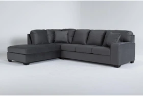 Romy Graphite 2 Piece 119" Sectional With Left Arm Facing Chaise