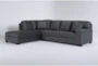 Romy Graphite 2 Piece Sectional With Left Arm Facing Chaise & Rocker Recliner - Signature