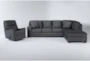 Romy Graphite 2 Piece Sectional With Right Arm Facing Chaise & Rocker Recliner - Signature