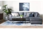 Romy Graphite 2 Piece 119" Sectional With Right Arm Facing Chaise - Room