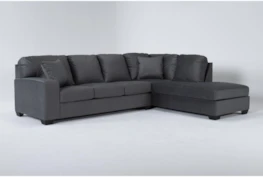 Romy Graphite 2 Piece 119" Sectional With Right Arm Facing Chaise