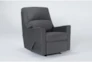 Romy Graphite 2 Piece Sectional With Right Arm Facing Chaise, Ottoman & Rocker Recliner - Side