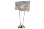 Table Lamp- Smoked Nickel With Crystal Shade - Signature