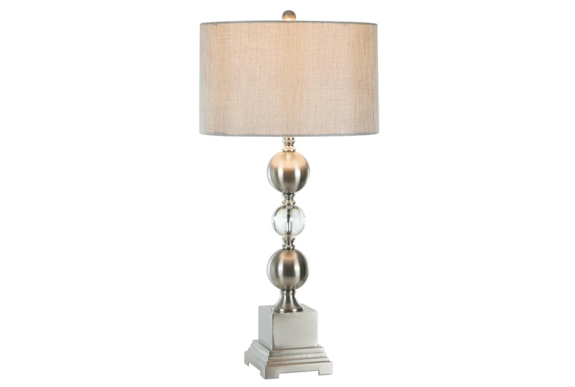 Table Lamp-Stained Nickel With Crystal - 360