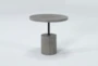Concrete Round Etched Base Outdoor Accent Table - Signature