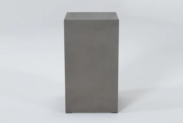 Concrete Tall Square Outdoor Accent Table