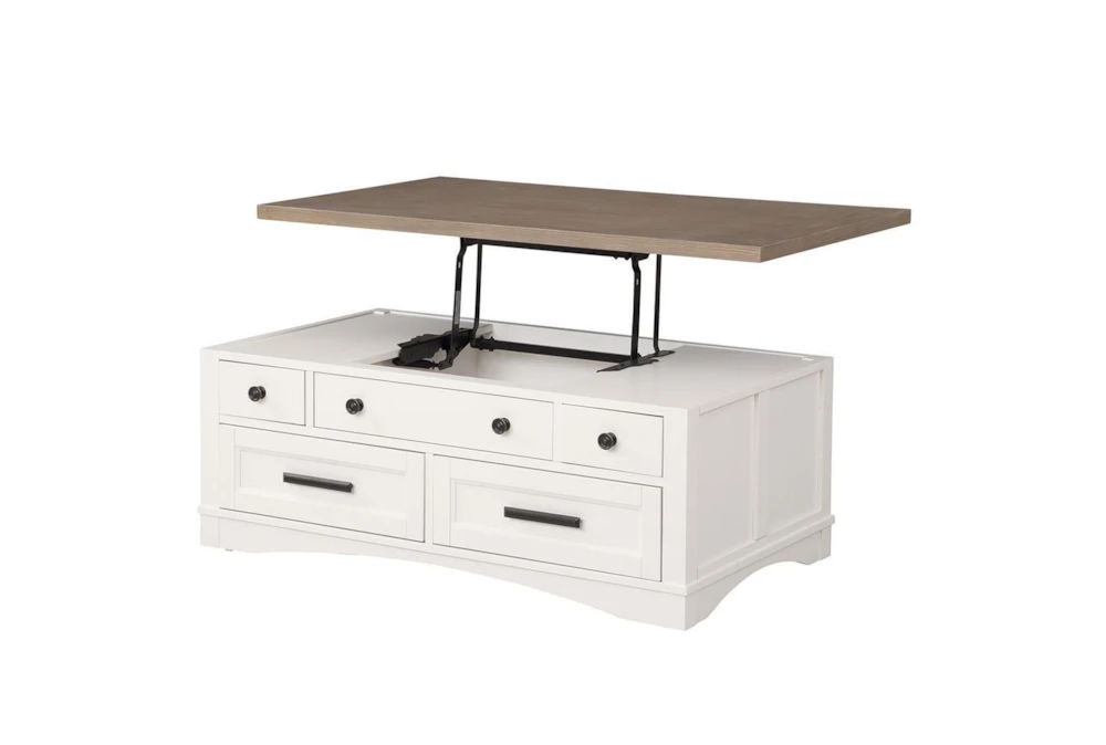 Americana Cotton Lift-Top Coffee Table With Storage