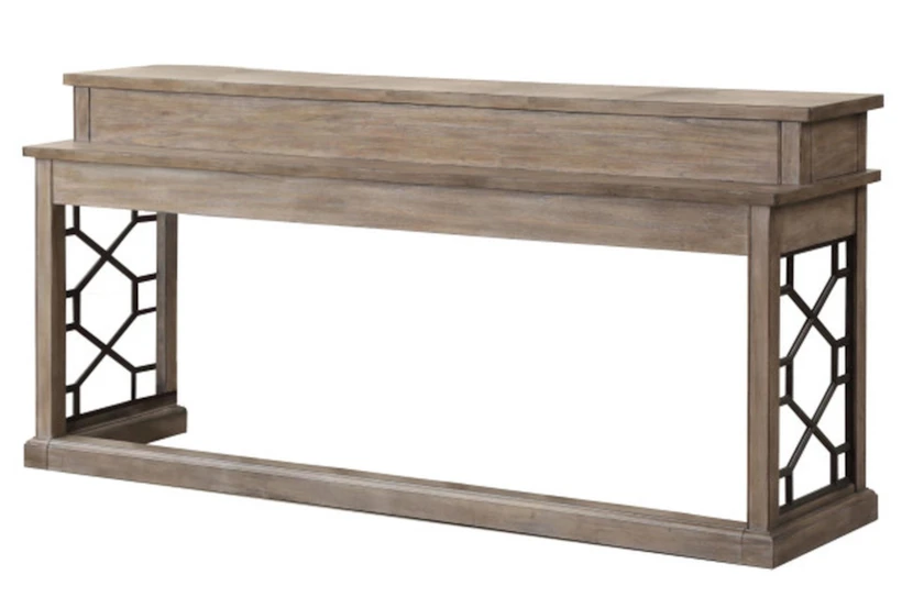 Spruce Sandstone Natural Wood + Metal Rectangle 77" Console Table - 360