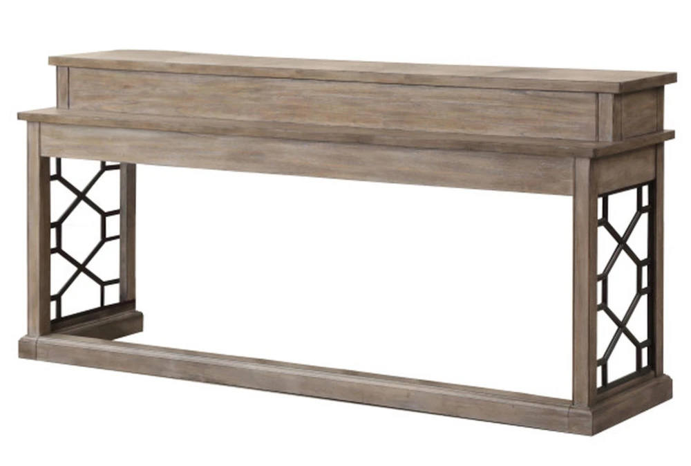 Spruce Sandstone Natural Wood + Metal Rectangle 77" Console Table