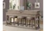 Spruce Sandstone Natural Wood + Metal Rectangle 77" Console Table - Room