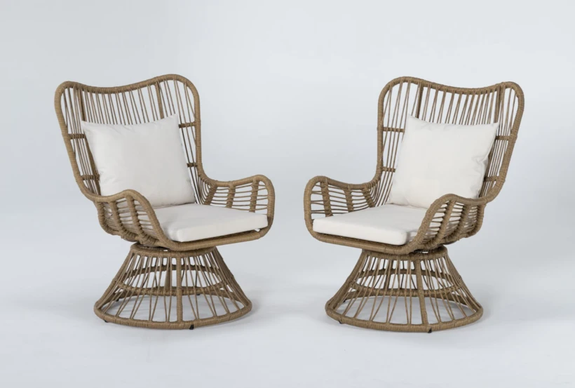 Boho Outdoor 2 Piece Swivel Chair Conversation Set - 360