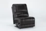 Watkins Coffee Leather Power Cordless Armless Recliner - Side