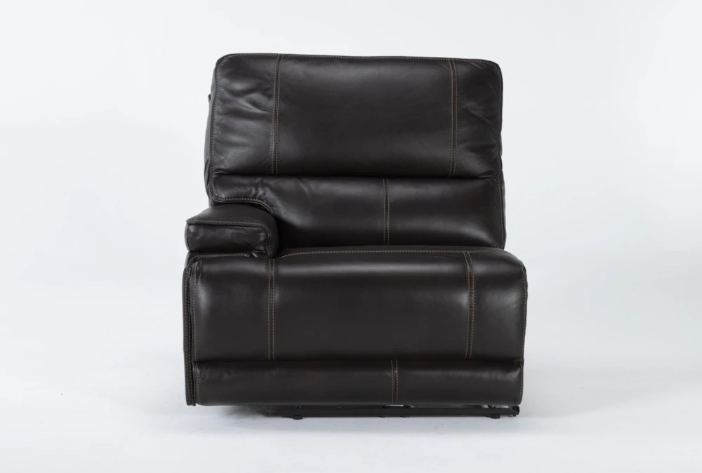 Watkins Coffee Leather Power Cordless Left Arm Facing Recliner with Power Headrest & USB