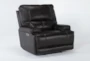 Watkins Coffee Leather Power Cordless Recliner with Power Headrest & USB - Side