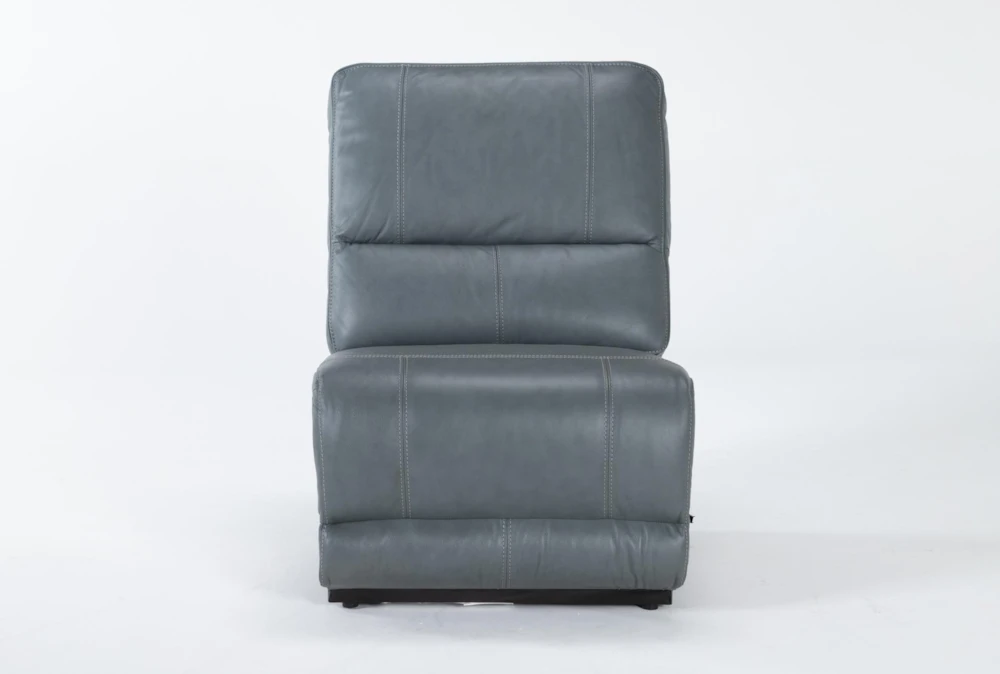 Watkins Blue Leather Armless Chair