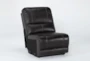 Watkins Coffee Leather Armless Chair - Side
