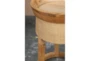 Round Raffia + Wood Accent Table  - Detail