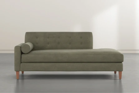 Serene Olive Left Arm Facing Accent Chaise - Main