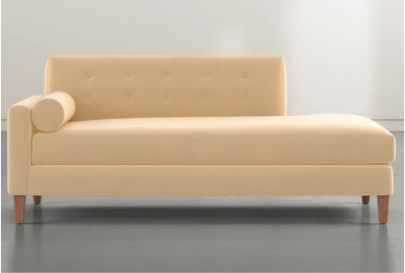 Serene Beige Left Arm Facing Accent Chaise - Main