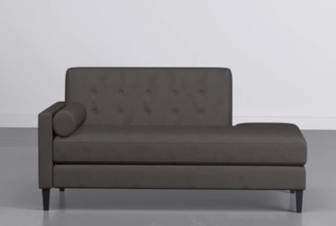 Serene 73" Grey Left Arm Facing Accent Chaise