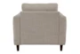 Taupe Wood Frame Accent Chair  - Back