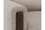 Taupe Wood Frame Accent Chair  - Detail