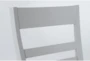 Ozzie Grey Upholstered Ladderback Dining Side Chair - Detail