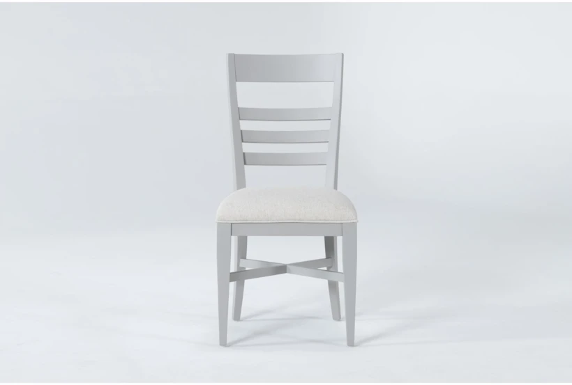 Ozzie Grey Upholstered Ladderback Dining Side Chair - 360