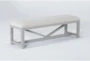 Ozzie 60" Upholstered Bench - Side