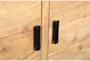 Blonde Wood Glass Door Cabinet  - Hardware