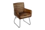 Espresso Leather Chair  - Side