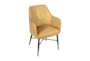 Tan Channel Leather Chair  - Side