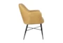 Tan Channel Leather Chair  - Side