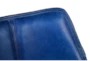 Blue Leather Bar Stool  - Detail