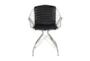 Black Leather Wire Chair - Signature