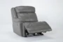 Eckhart Grey Leather Power Left Arm Facing Recliner with Power Headrest & USB - Side
