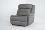 Eckhart Grey Leather 6 Piece 150" Power Reclining Sectional With Power Headrest & Usb - Side