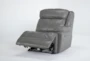 Eckhart Grey Leather Power Right Arm Facing Recliner with Power Headrest & USB - Side