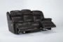 Eckhart Brown Leather 86" Power Reclining Sofa with Power Headrest & USB - Recline