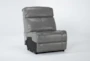 Eckhart Grey Leather Armless Chair - Side