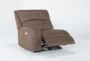 Palmer Brown Power Left Arm Facing Recliner with Power Headrest & USB - Side